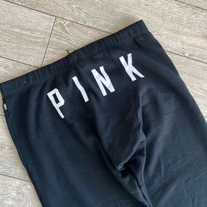 Victoria’s Secret Pink, black fleece lounge pants